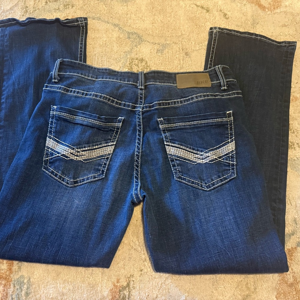 BKE Men's Bootcut Jeans - Dark Blue - Picture 2 of 2